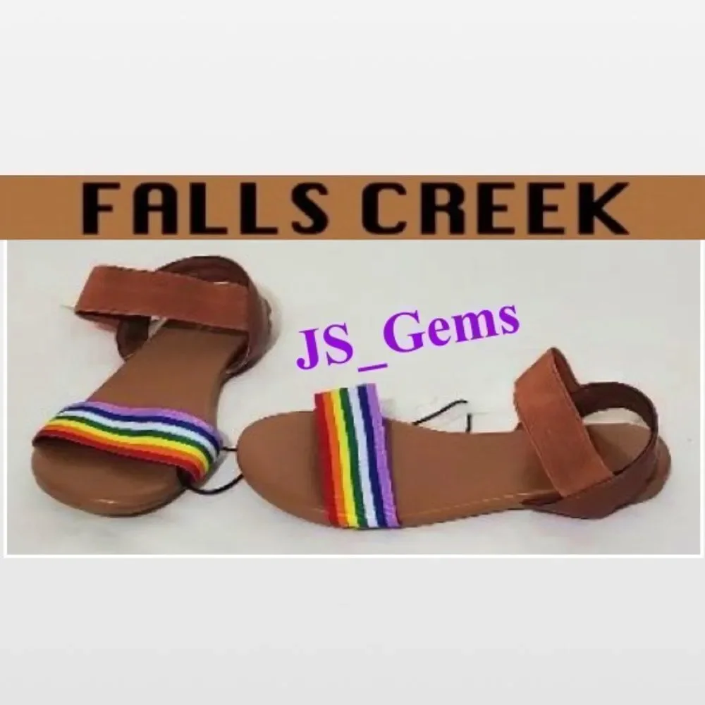 New Kid Rainbow Girls Size 2 Sandal Shoes